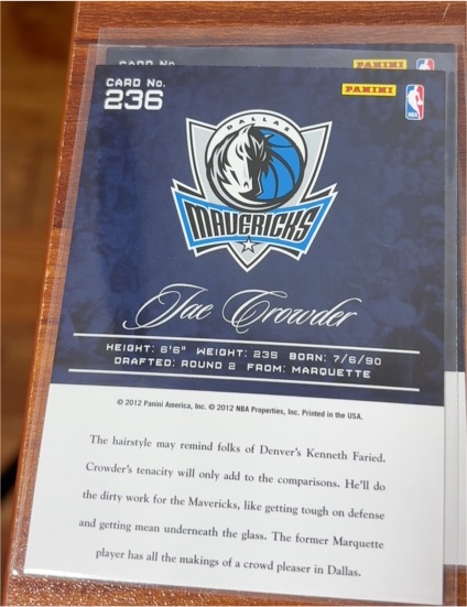 2012-13 Panini Marquee #482 Jae Crowder — front