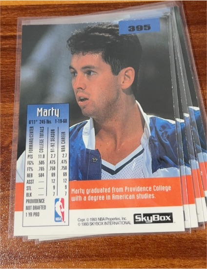 1993 SkyBox #395 Marty — front