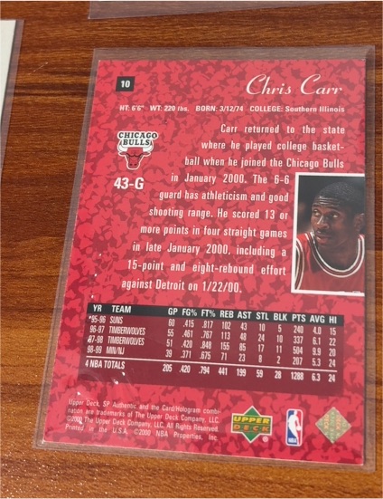 1993-94 Upper Deck #213 Chris Carr — front