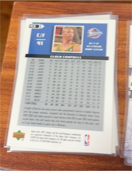 1992-93 Upper Deck #43 Elton Campbell — front