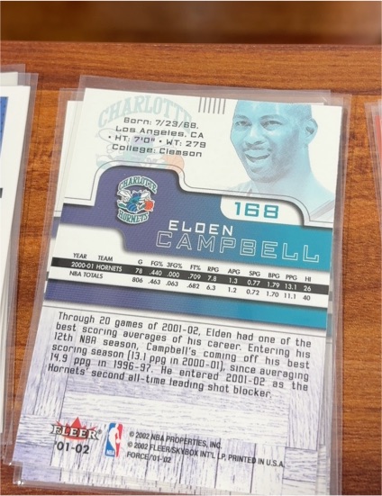2001-02 Fleer #168 Elden Campbell — front