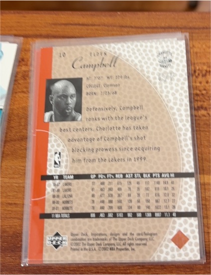 1994-95 Upper Deck #70 Elden Campbell — front