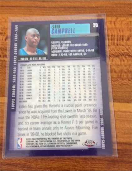2000-01 Topps Chrome #20 Elden Campbell — front