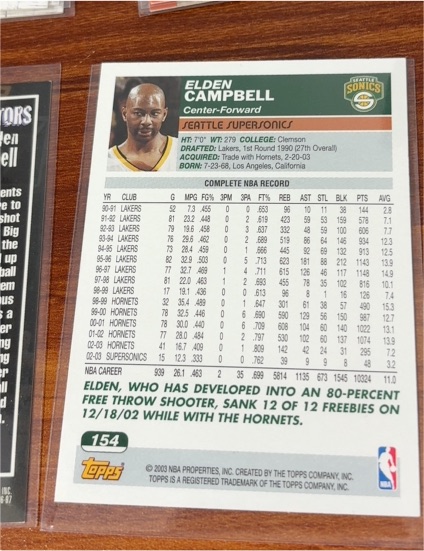 2003-04 Topps #154 Elden Campbell — front