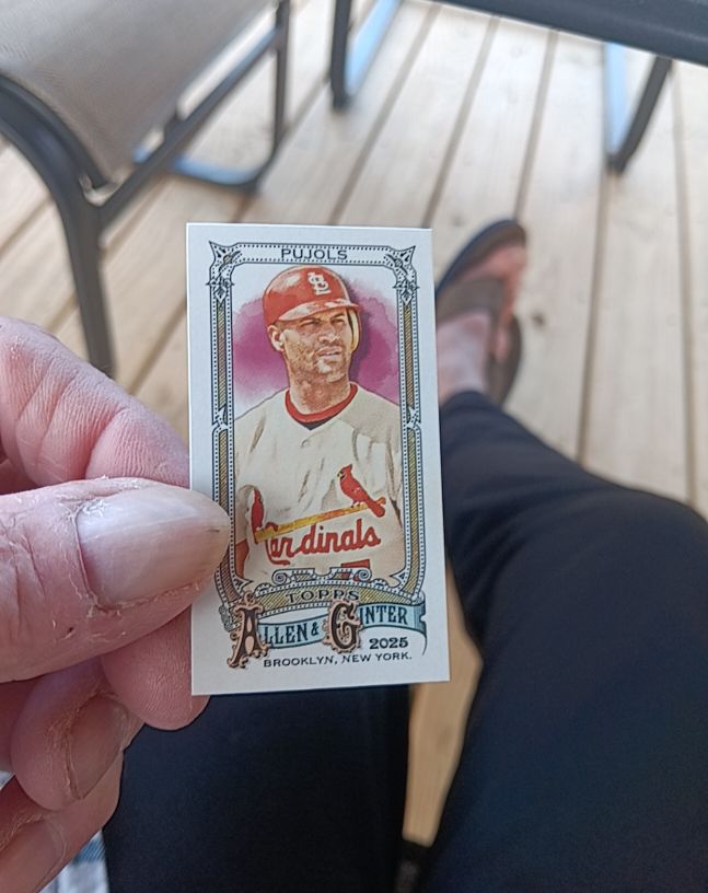 2025 Topps Allen & Ginter #1 Albert Pujols Mini A&G Back — front