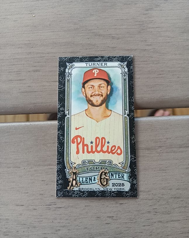2025 Topps Allen & Ginter Mini Black Border #141 Trea Turner — front