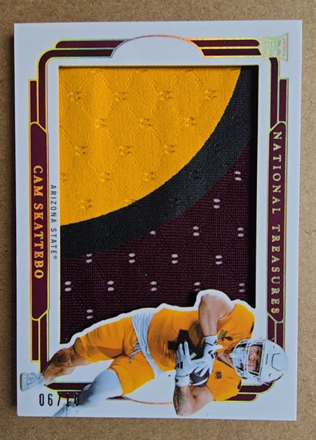 2025 Panini National Treasures #067 Cam Skattebo — front