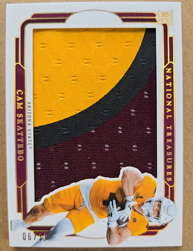 2025 Panini National Treasures #90 Cam Skattebo — front