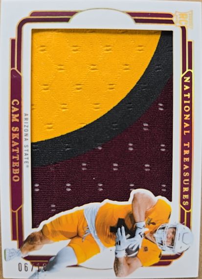 2025 Panini National Treasures #06/10 Cam Skattebo — front