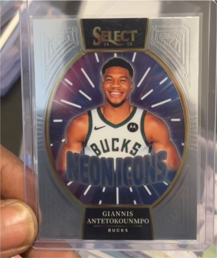 2024-25 Panini Select #16 Giannis Antetokounmpo Neon Icons — front