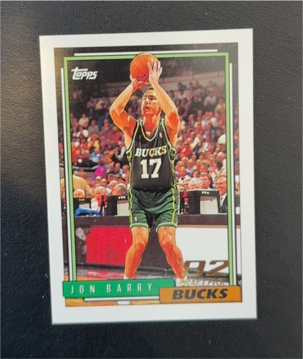 1992-93 Topps #348 Jon Barry — front