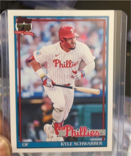 2026 Topps Series 1 1991 Insert #T91-5 Kyle Schwarber — front