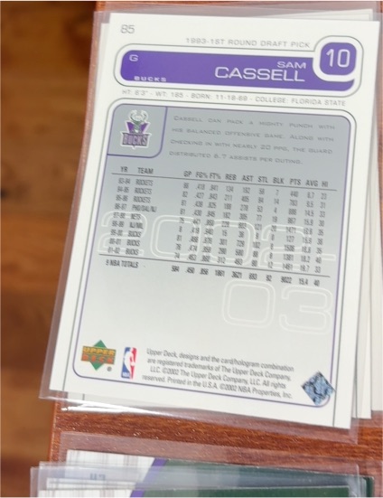 1993-94 Upper Deck #85 Sam Cassell — front