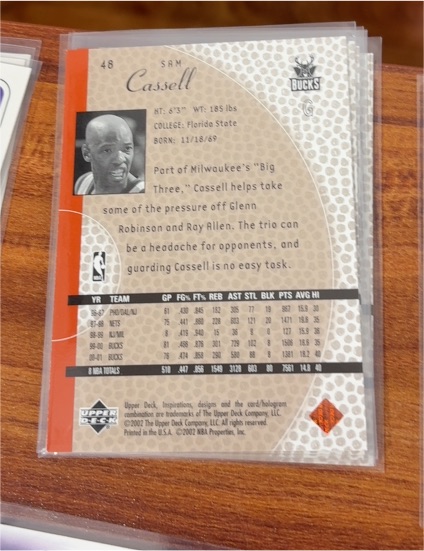 1993 Upper Deck #48 Sam Cassell — front