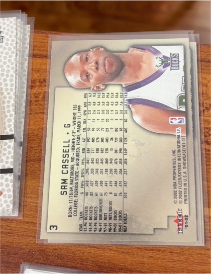 2002 Fleer Showcase #3 Sam Cassell — front
