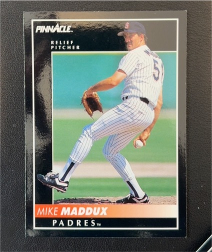 1992 Pinnacle #489 Mike Maddux San Diego Padres — front