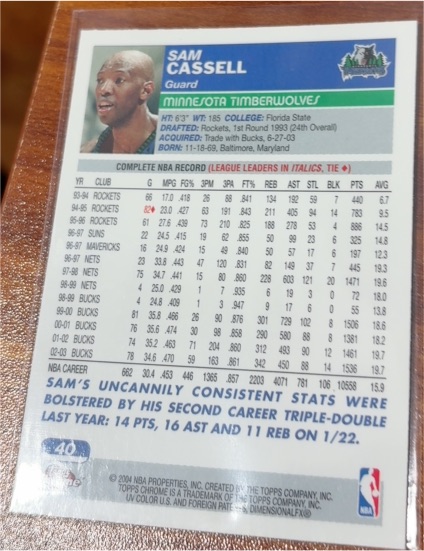 1993-94 Fleer #293 Sam Cassell — front