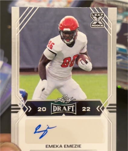 2022 Leaf Draft #BA-EE2 Emeka Emezie — front