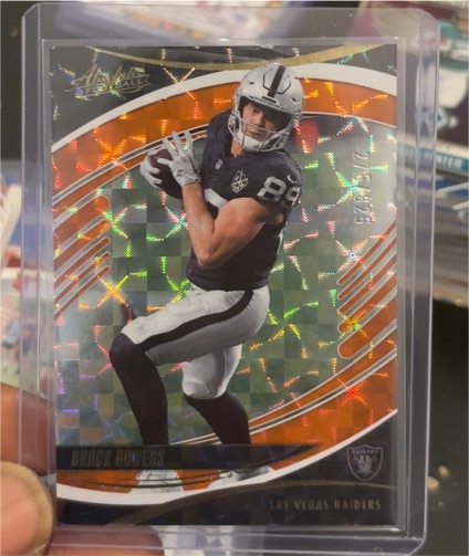 2025 Panini Absolute #17 Brock Bowers Orange Mosaic /825 — front