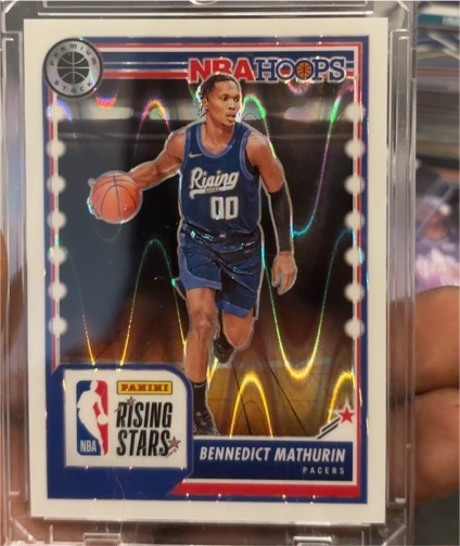 2023-24 Panini NBA Hoops Premium Stock #286 Bennedict Mathurin Rising Stars Ice Prizm — front