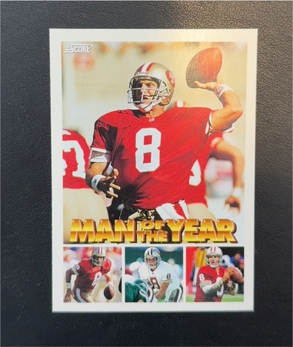 1993 Score #440 Steve Young Man of the Year — front