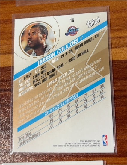 2002 Topps #16 Jarron Collins — front