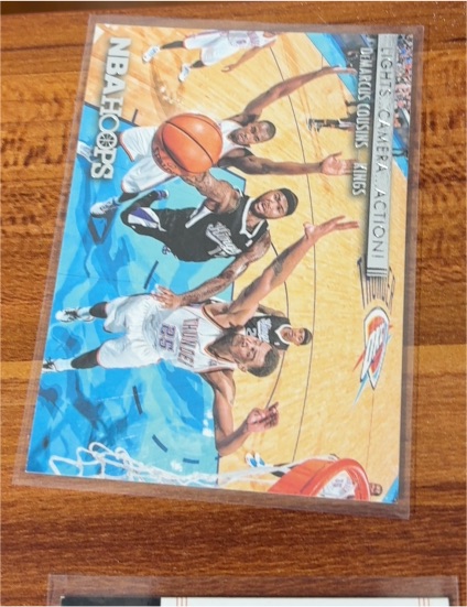 2014-15 Panini NBA Hoops Lights Camera Action #L15 DeMarcus Cousins — front