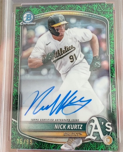 2025 Bowman Chrome Prospect Autographs #CPA-NK Nick Kurtz — front