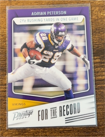 2024 Panini Prestige For the Record #FR-AP Adrian Peterson — front
