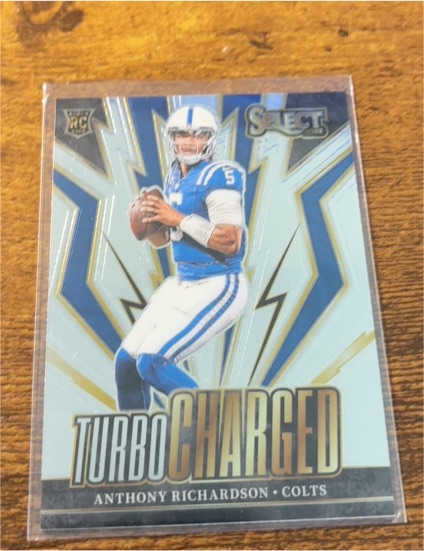 2023 Panini Select #TUR-ARI Anthony Richardson Turbo Charged Rookie — front