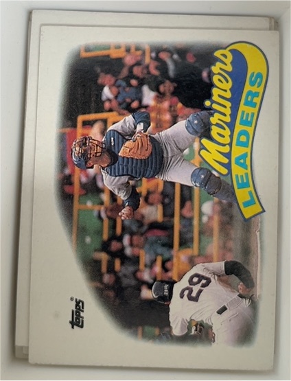 1989 Topps #459 Seattle Mariners Team Leaders — front