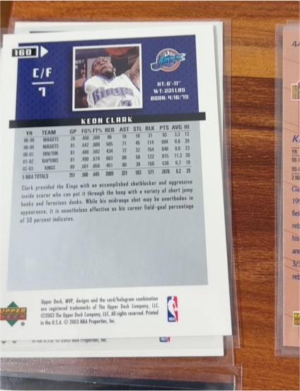2003 Upper Deck #160 Keon Clark — front