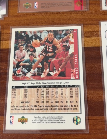 1993-94 Upper Deck #118 Bimbo Coles — front