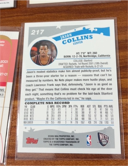 2005-06 Topps First Edition #217 Jason Collins — front
