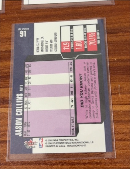 2002-03 Fleer Tradition #91 Jason Collins — front