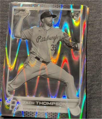 2022 Topps Chrome Sonic Black & White RayWave #30 Zach Thompson — front