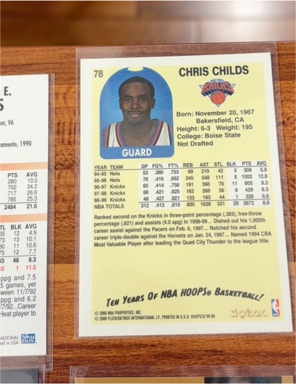 1999-00 Hoops Decade #78 Chris Childs — front