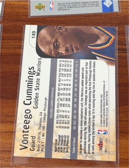 1991-92 Upper Deck #149 Vonteego Cummings — front