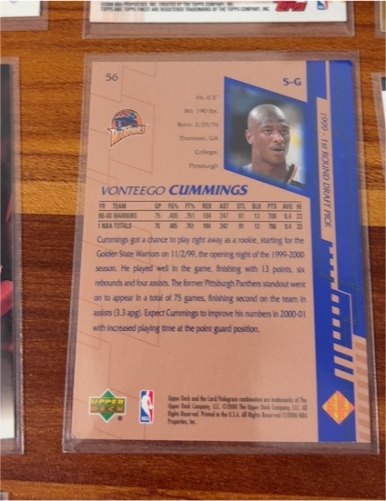1999 Upper Deck #5-G Vonteego Cummings — front