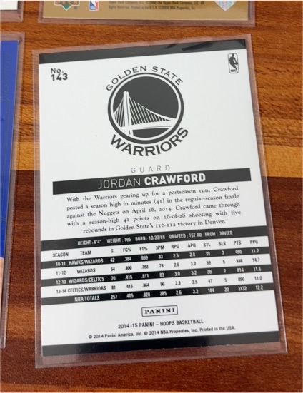 2014-15 Panini Hoops #143 Jordan Crawford — front