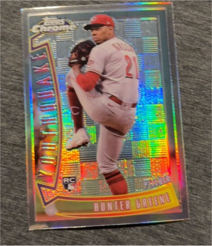 2022 Topps Chrome Sonic #YQ-4 Hunter Greene — front