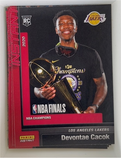 2019-20 Panini Instant Champions Lakers #4 Devontae Cacok — front