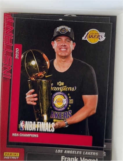 2019-20 Panini Instant NBA Finals Champions #20 Frank Vogel — front