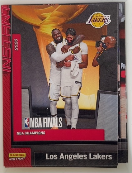 2019-20 Panini Instant NBA Champions #27 LeBron James Anthony Davis — front