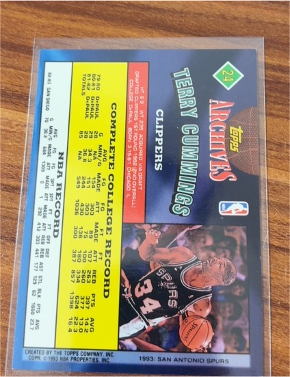 1993 Topps Archives #24 Terry Cummings — front