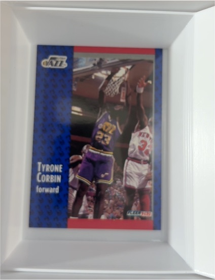 1991-92 Fleer #364 Tyrone Corbin Utah Jazz — front