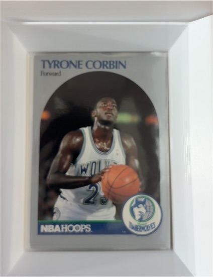 1990-91 NBA Hoops #186 Tyrone Corbin Minnesota Timberwolves — front