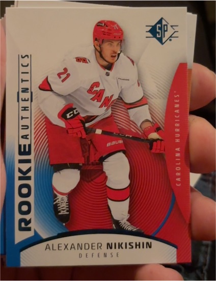 2025-26 Upper Deck SP #103 Alexander Nikishin Rookie Authentics Blue — front