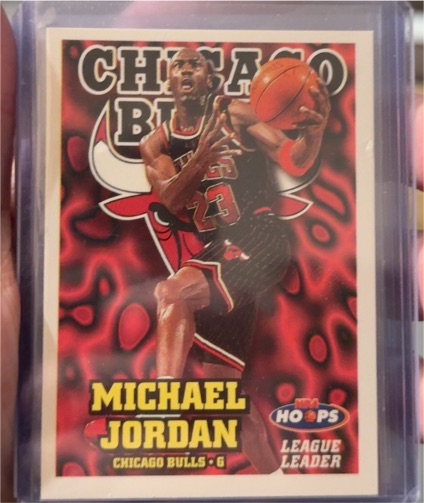 1997-98 NBA Hoops #1 Michael Jordan League Leaders — front
