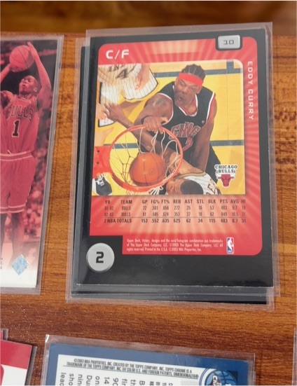 2003-04 Upper Deck MVP Electrifying E6 Eddy Curry — front